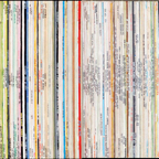 Discotheque frise Rock indé - 2012:2013 acrylique et feutre sur papier marouflé sur bois - 200cmX31,5cm épaisseur 1cm 